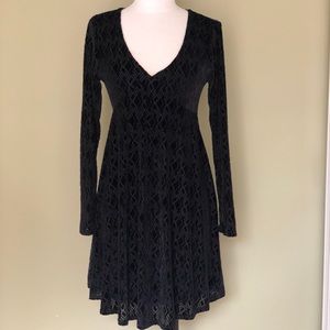 Black velvet dress